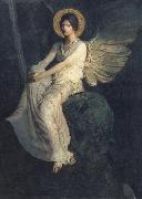 Abbott Handerson Thayer Angel Seated on a Rock painting
